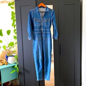 Free People Denim Jumpsuit